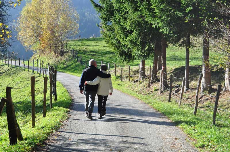 a couple walking