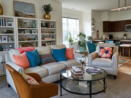 Living room design inside a SALMON unit