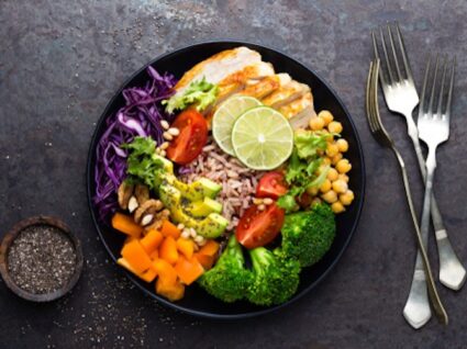 a healthy dinner plate