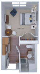 Floorplan Natick Studio
