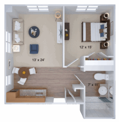 Floorplan westborough onebedroom