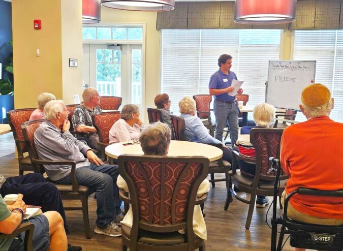 Medway Residents Playing Brain Games With Staff