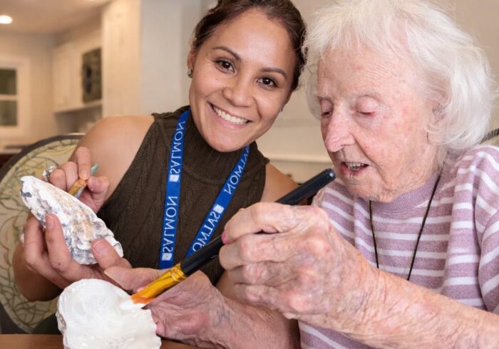 Natick Whitney Place Staff and Resident Painting