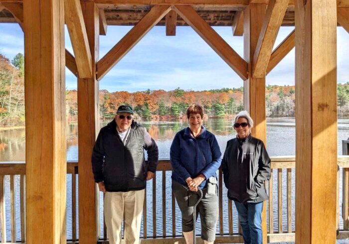 Worcester The Willows Residents in Lake Gazebo
