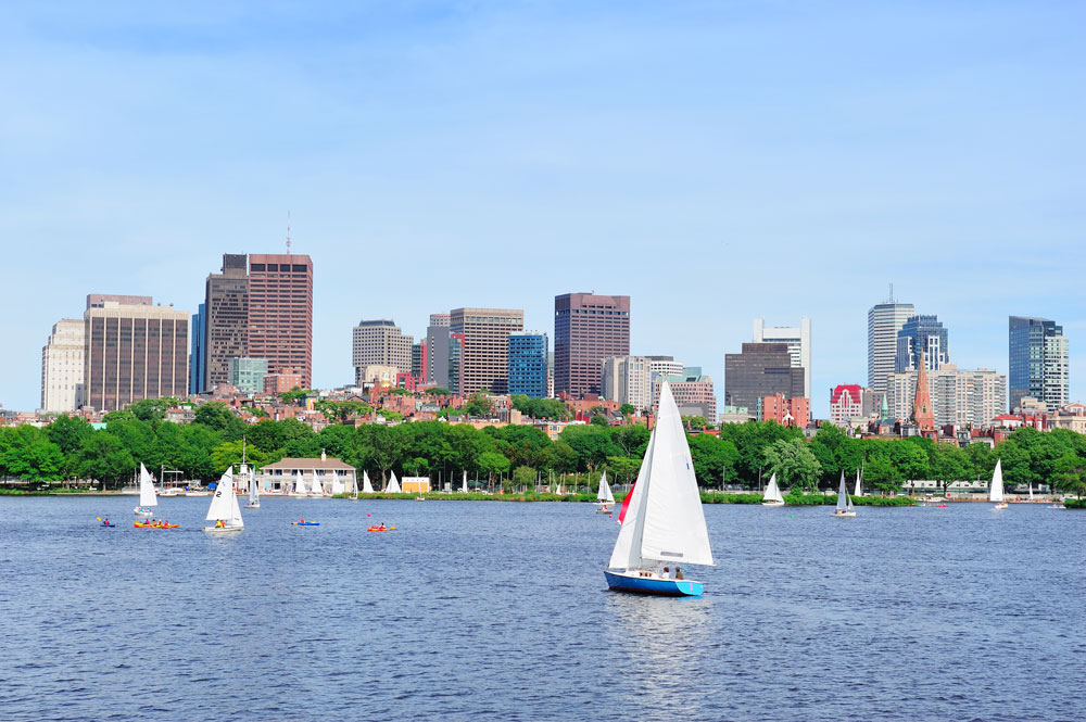 sailboats on the Charles River