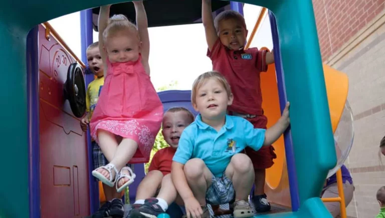 Children playing in a playground