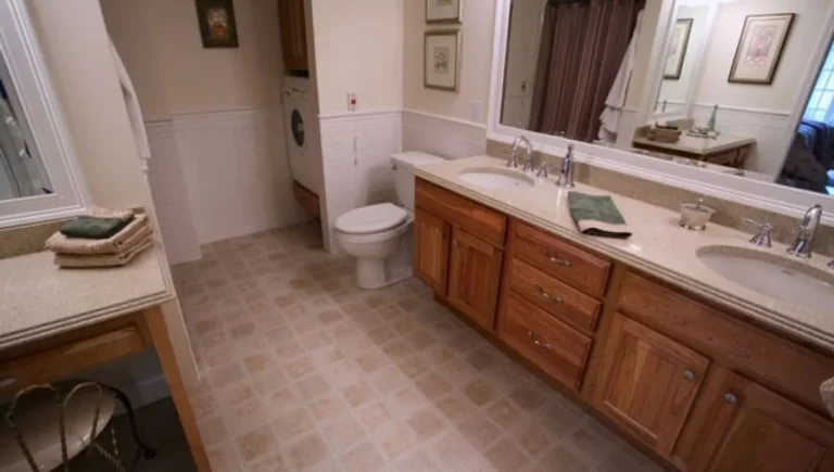 SALMON at Westborough The Willows resident's bathroom with double sinks
